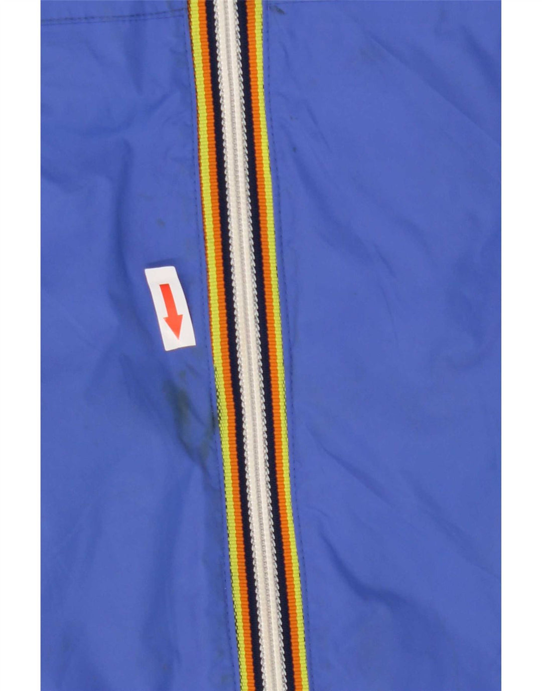Giacca a vento con cappuccio da uomo K-Way UK 40 Large Blu Poliammide
