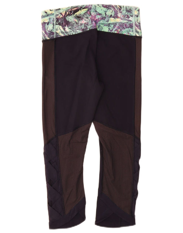 Leggings Capri da donna Lululemon US 6 nylon color block blu navy medio