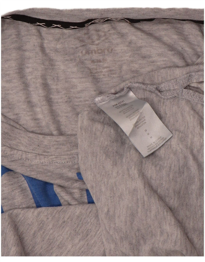 UMBRO T-shirt grafica corta da donna Top UK 14 Poliestere screziato grigio medio