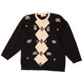 Maglione maglione girocollo da donna Cecilia Benetti UK 16 grande nero