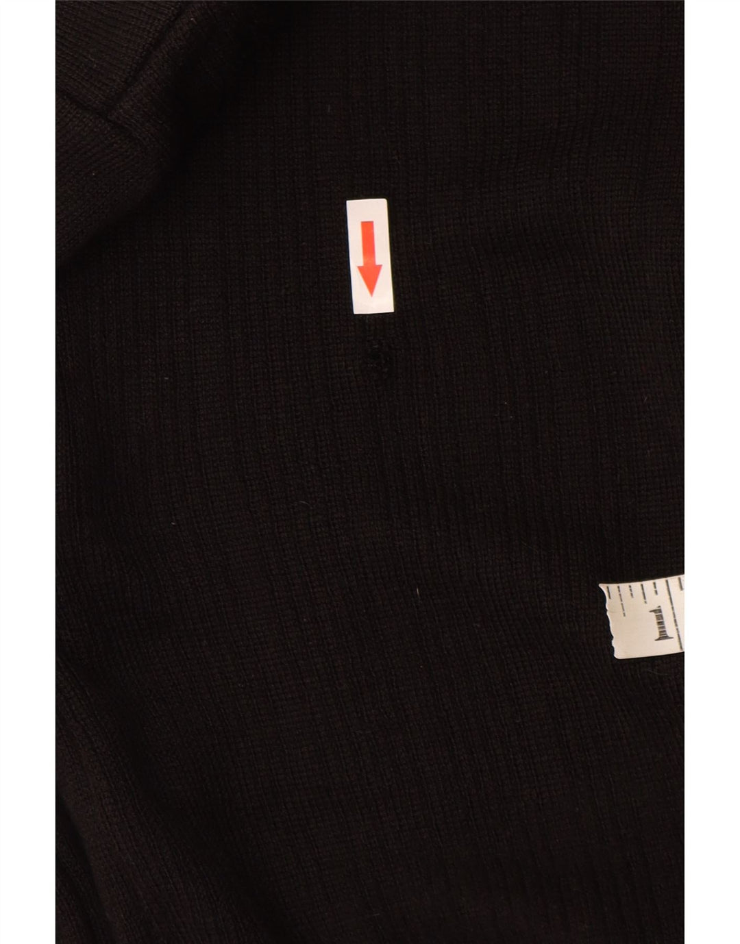 Maglione cardigan da uomo vintage piccolo in lana nera