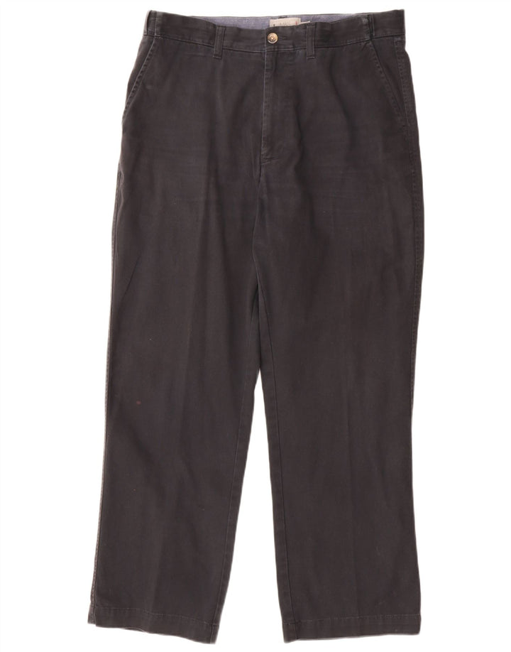 Pantaloni chino regolari da uomo Marks & Spencer W34 L29 cotone blu navy