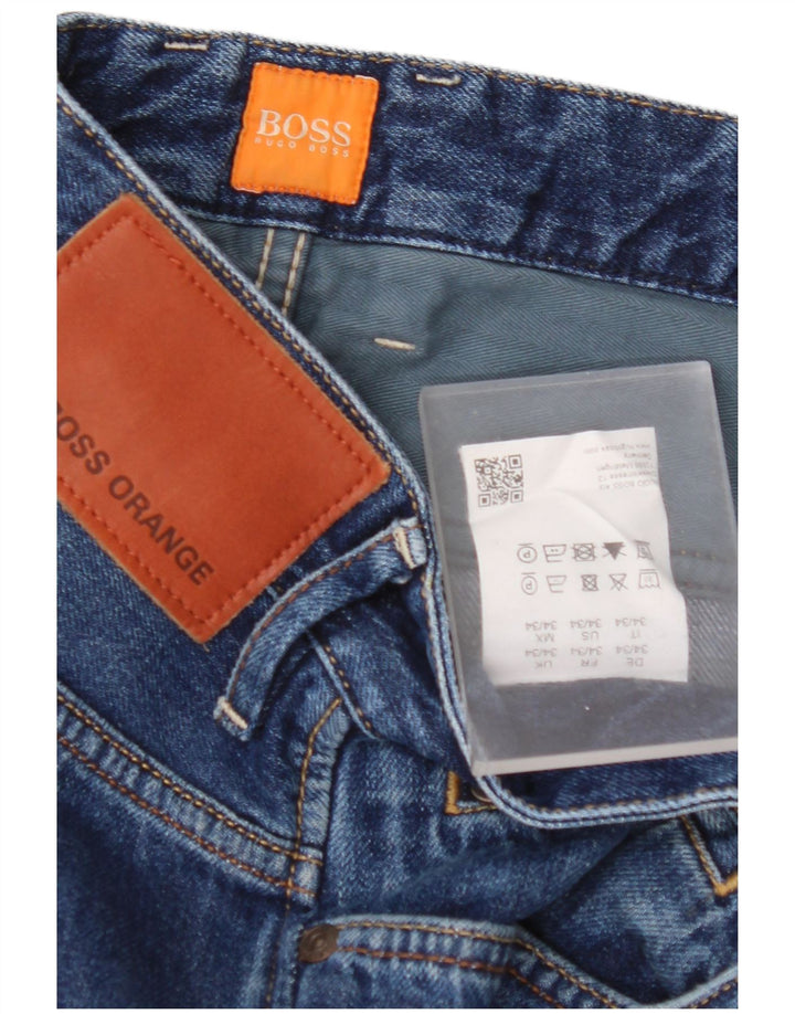 Jeans dritti da uomo HUGO BOSS W34 L30 cotone blu