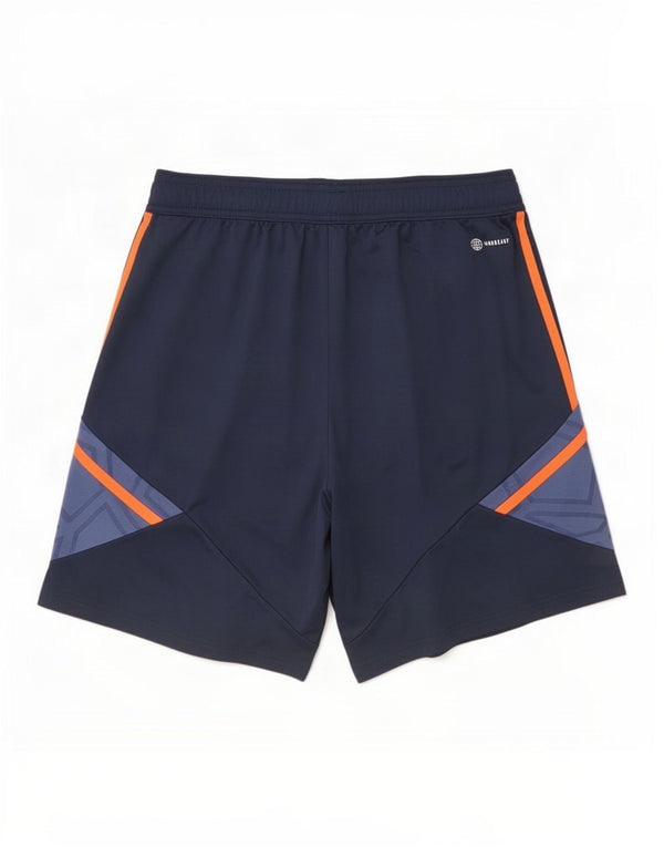 Pantaloncini sportivi Adidas da uomo del Manchester United, colore blu navy medio