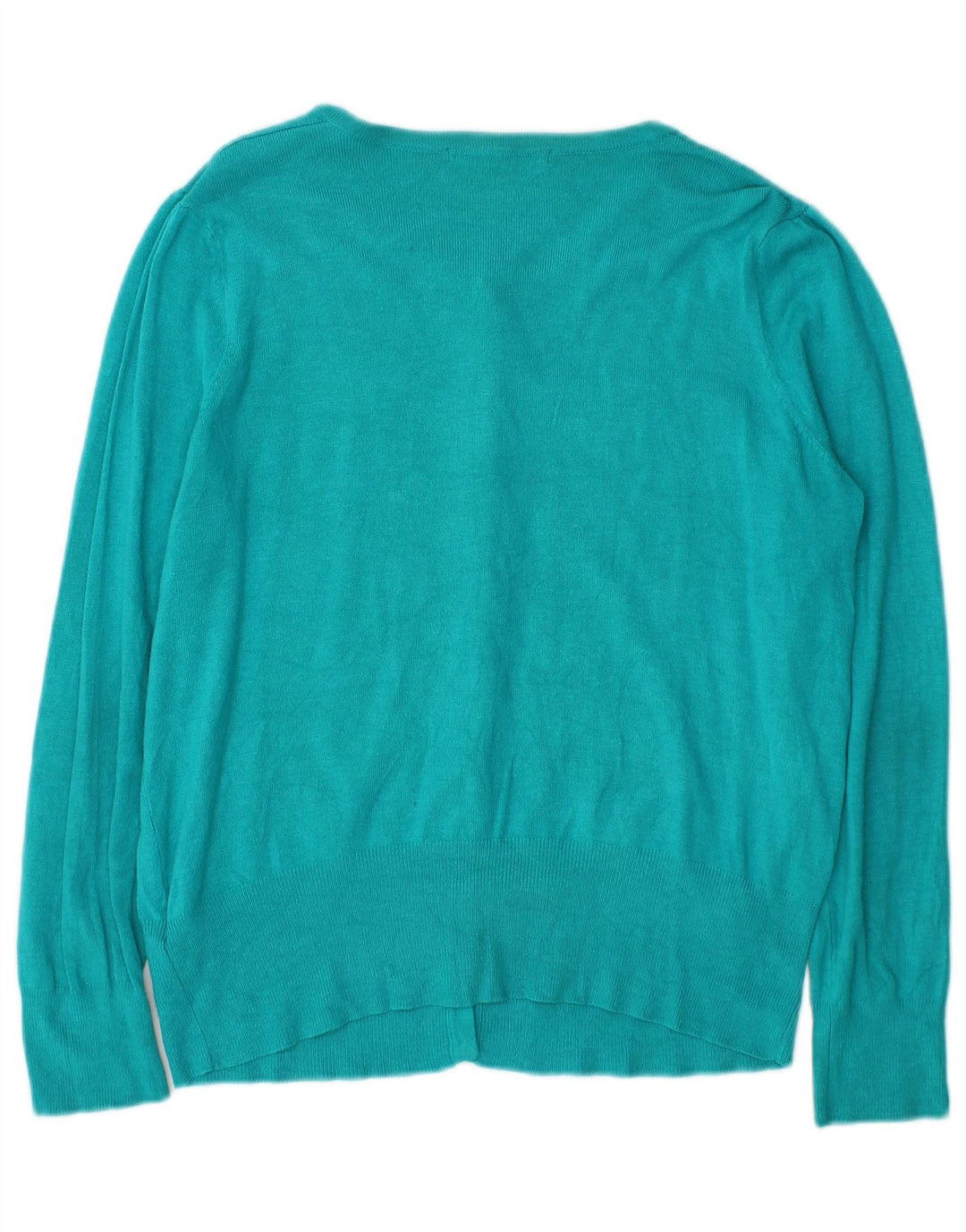 Maglione cardigan da donna Marks & Spencer UK 14 Large Turchese Viscosa