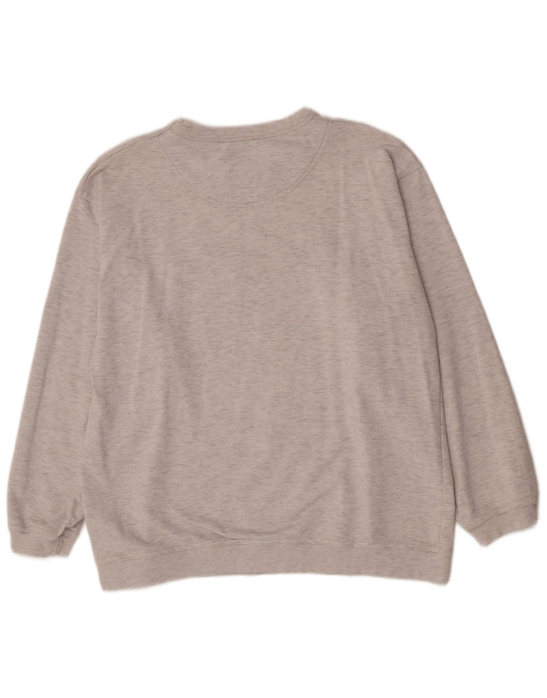 Felpa grafica da uomo Champion, maglione grande, cotone chiazzato grigio