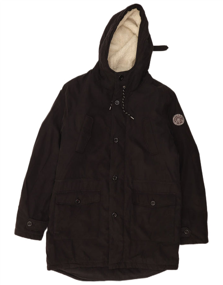 Giacca Parka da uomo con cappuccio Bruno Banani UK 42 XL Nero Poliammide
