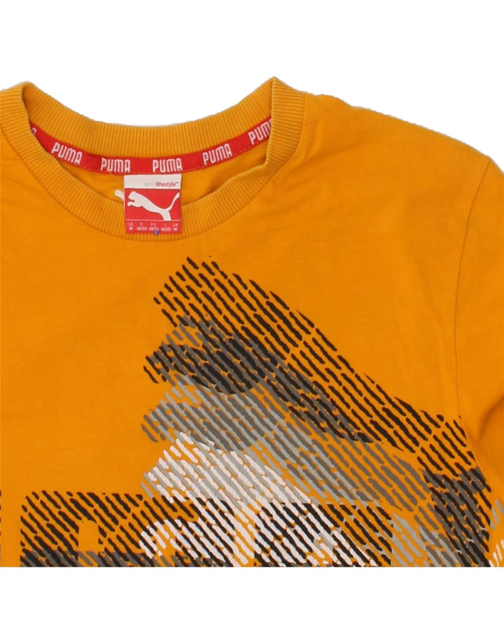 PUMA Mens Graphic T-Shirt Top Medium Yellow Vintage Puma and Second-Hand Puma from Messina Hembry 