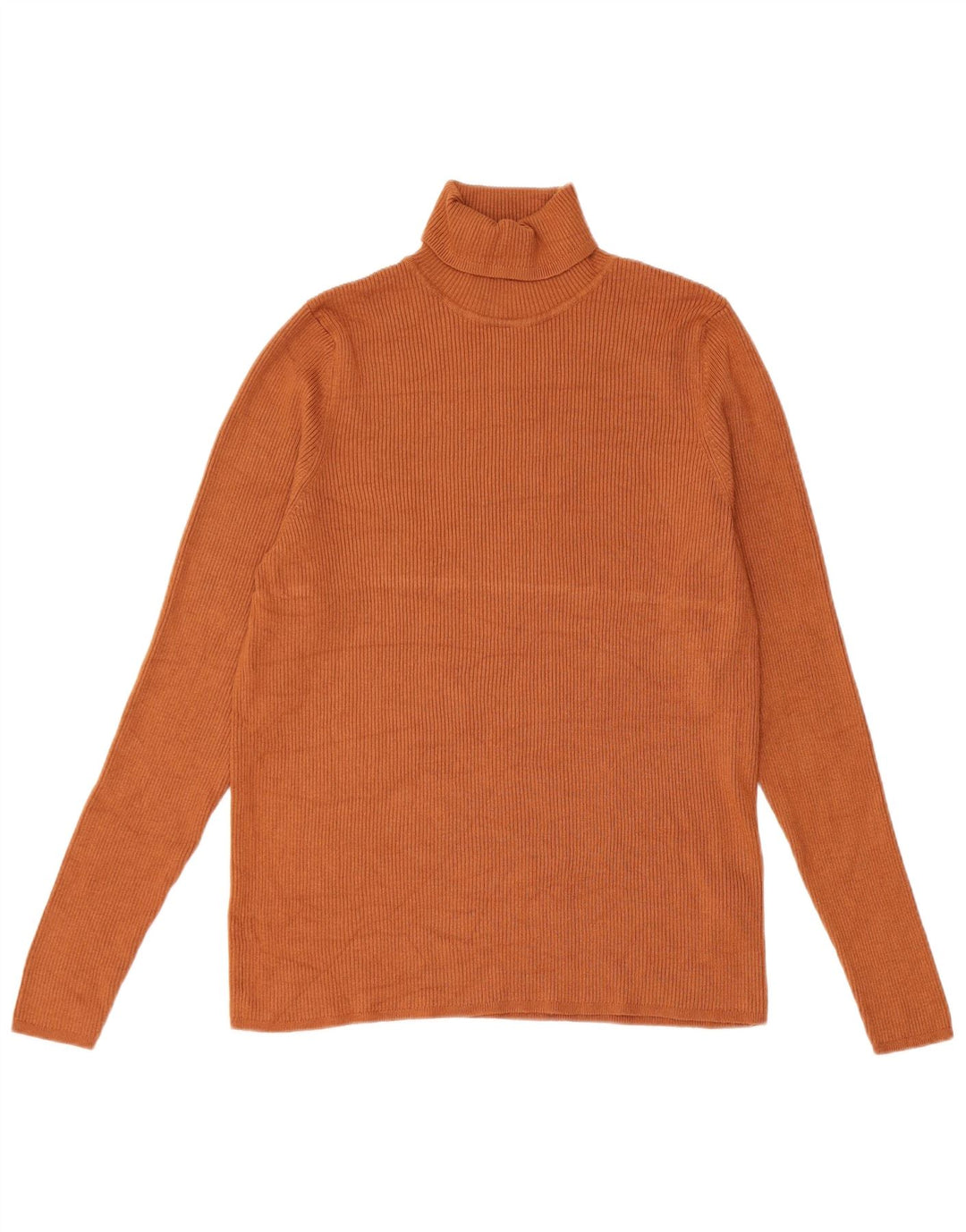 Maglione maglione a collo alto da donna Marks & Spencer UK 20 2XL viscosa marrone