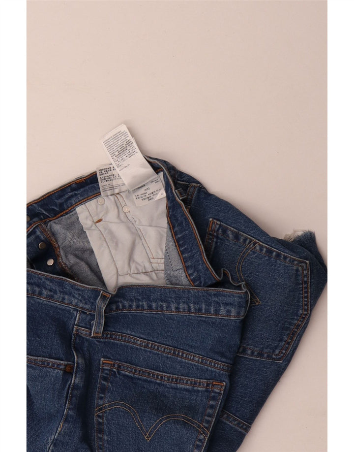 Pantaloncini di jeans Levi's 501 da donna W32 grandi in cotone blu