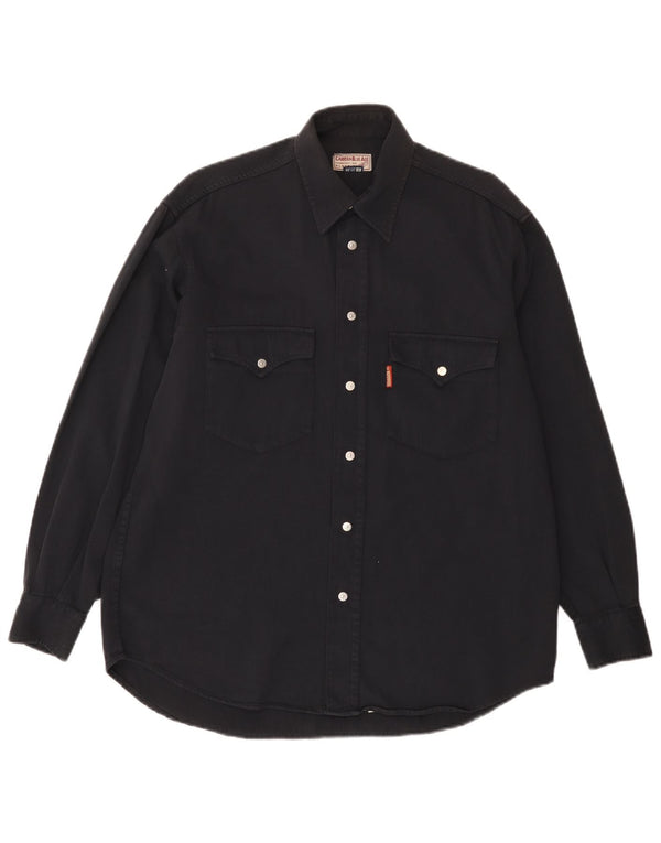 Carrera Camicia di jeans da uomo taglia 37/38 Small Nero