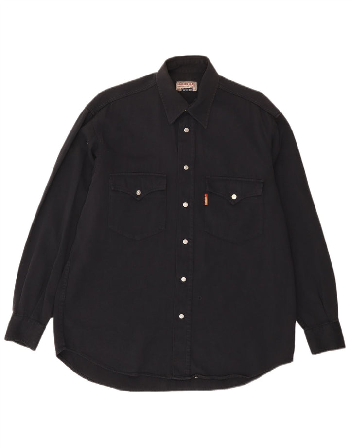 Carrera Camicia di jeans da uomo taglia 37/38 Small Nero