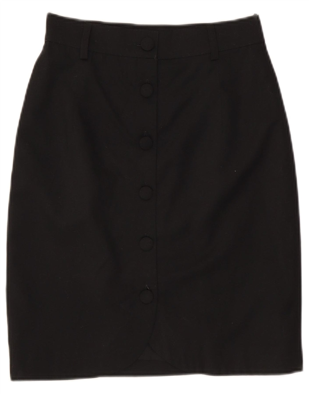 Gonna a tubino vintage da donna piccola W26 in poliestere nero
