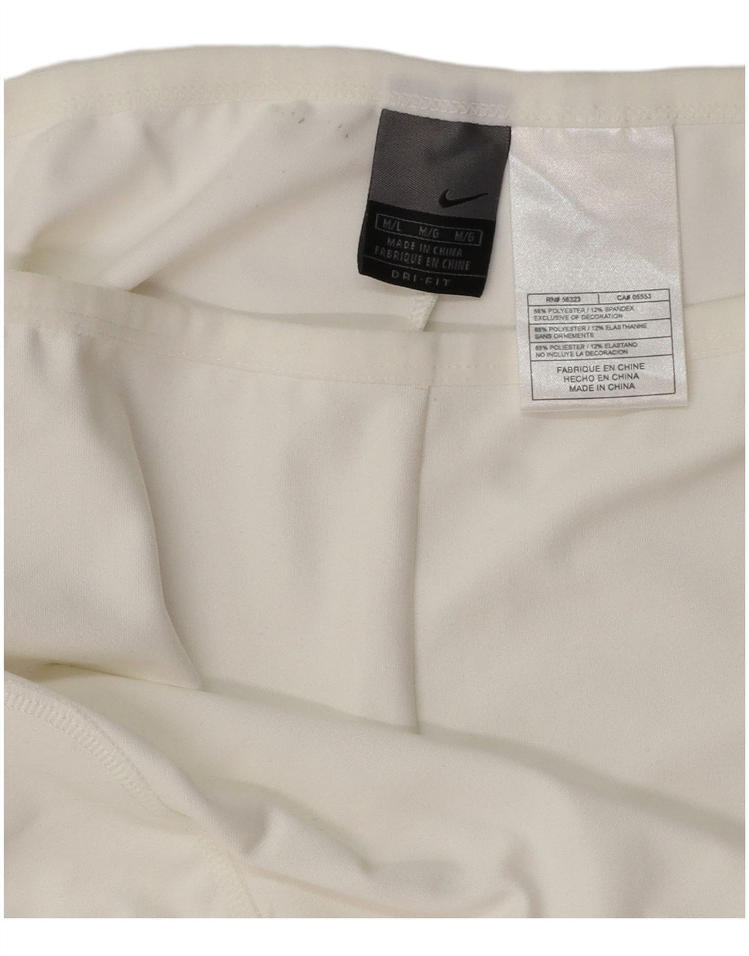 Pantaloncini sportivi NIKE da donna Dri Fit UK 12 medio bianco poliestere