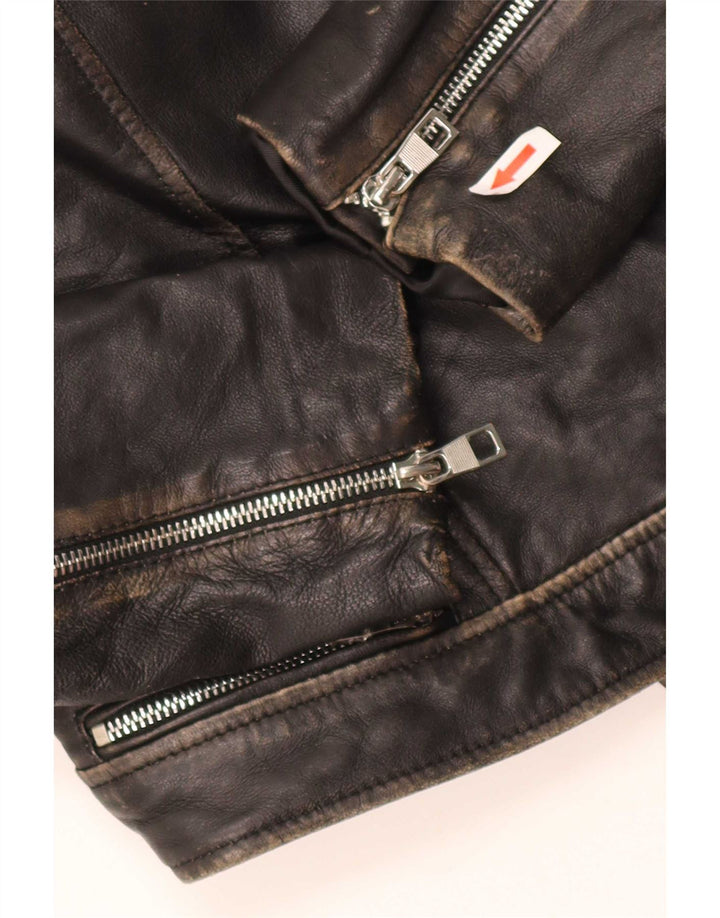 Conbipel Giacca da motociclista in pelle corta da donna IT 40 Small Nero