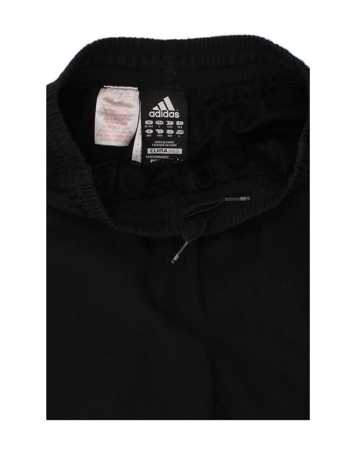 ADIDAS Boys Clima 365 Sport Shorts 13-14 Years Black Polyester Vintage Adidas and Second-Hand Adidas from Messina Hembry 