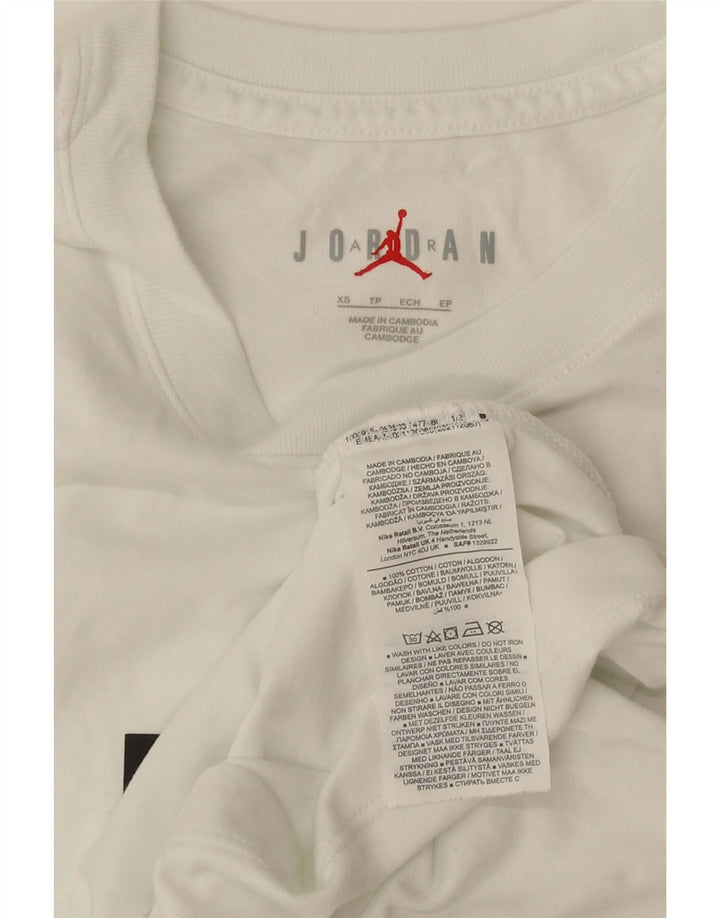 T-shirt grafica da uomo Jordan Top XS in cotone bianco