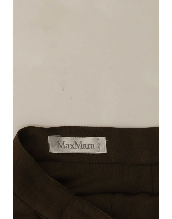 Gonna a portafoglio plissettata da donna Max Mara W25 XS Cachi