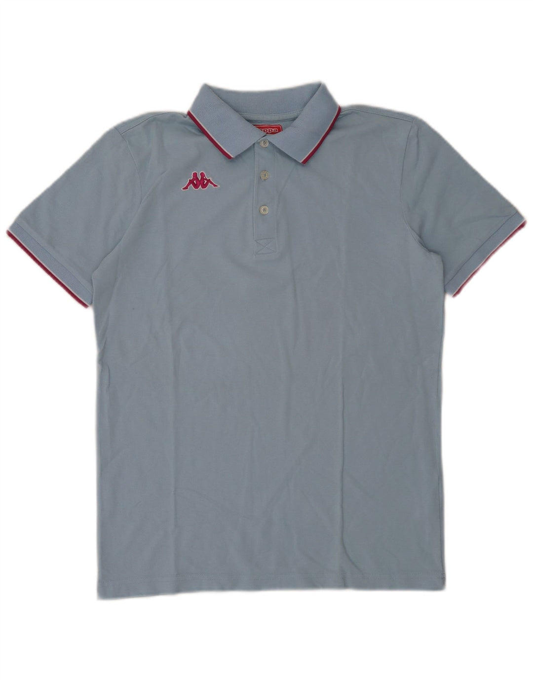 Polo Kappa Uomo Cotone Rigato Blu Medio