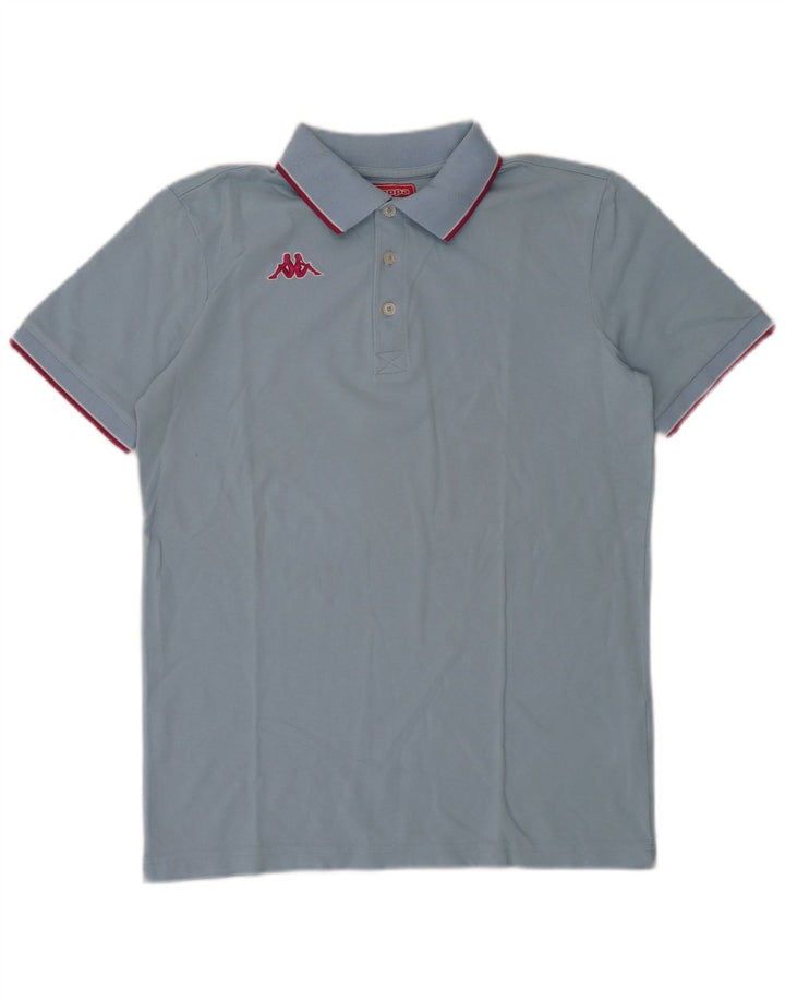 Polo Kappa Uomo Cotone Rigato Blu Medio