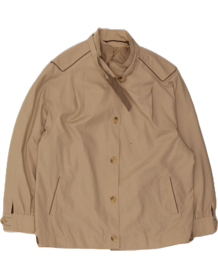 VINTAGE Womens Bomber Jacket EU 46 XL Beige Cotton Vintage Vintage and Second-Hand Vintage from Messina Hembry 