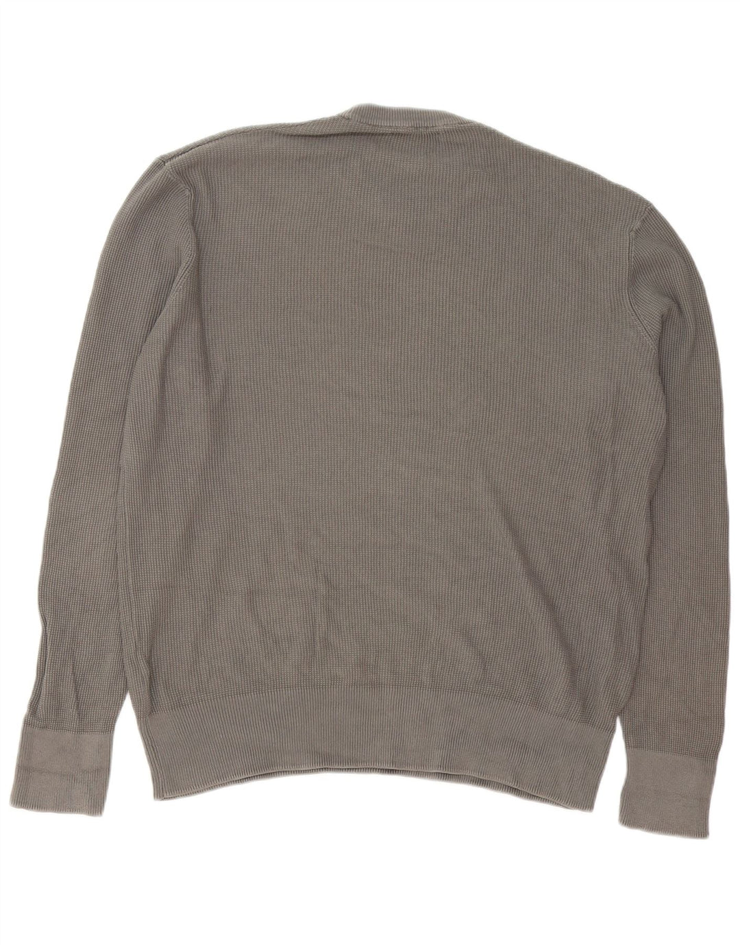 Maglione maglione girocollo da uomo Zara in cotone grigio medio