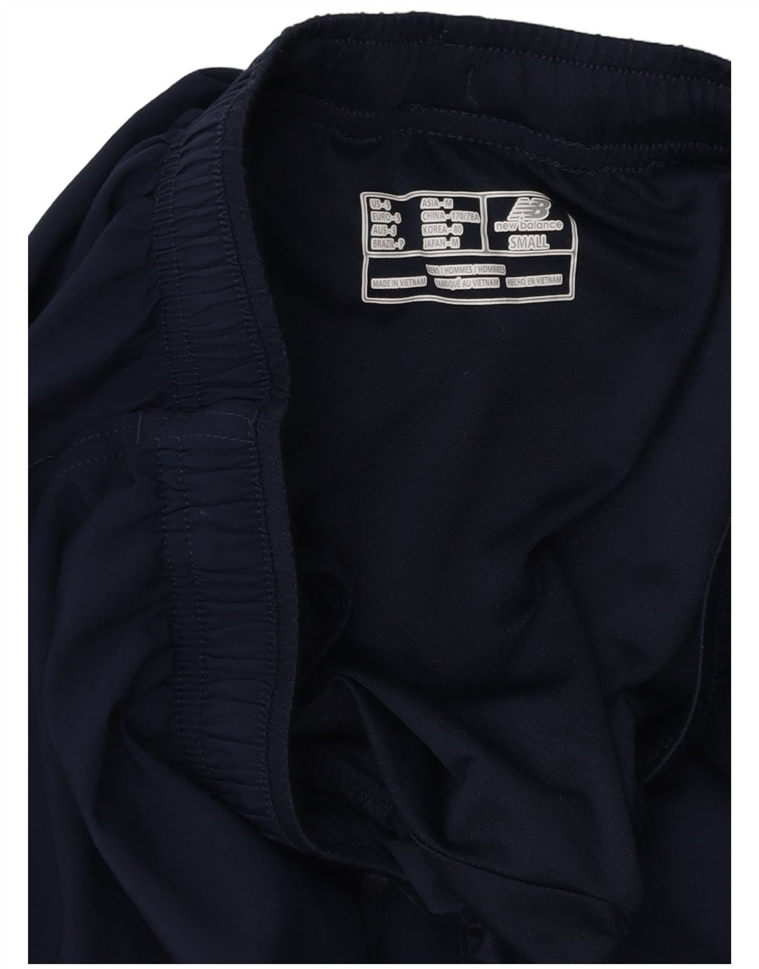 Pantaloncini sportivi da uomo New Balance piccoli in poliestere blu navy