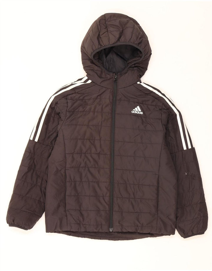 Giacca imbottita con cappuccio Adidas da ragazzo 10-11 anni media poliestere nero