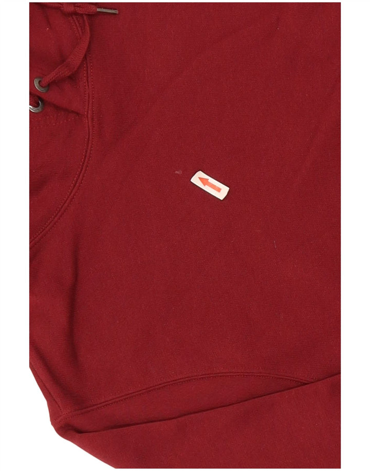 Maglione con cappuccio da uomo Converse in cotone bordeaux medio