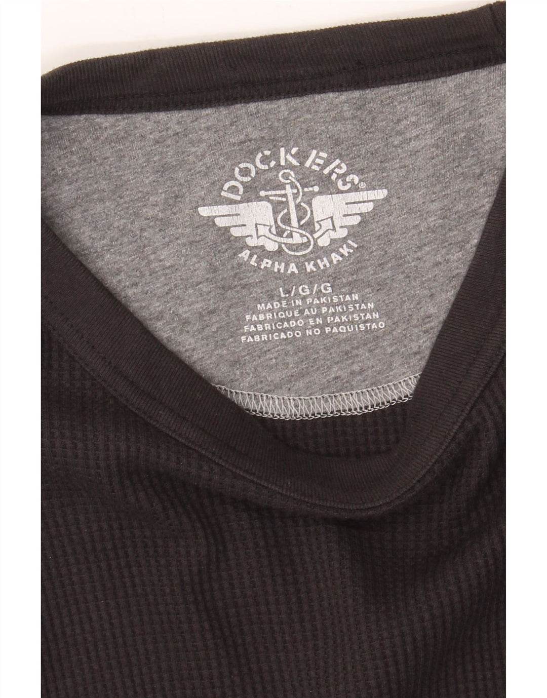 DOCKERS Mens Top Long Sleeve Large Black Cotton Vintage Dockers and Second-Hand Dockers from Messina Hembry 
