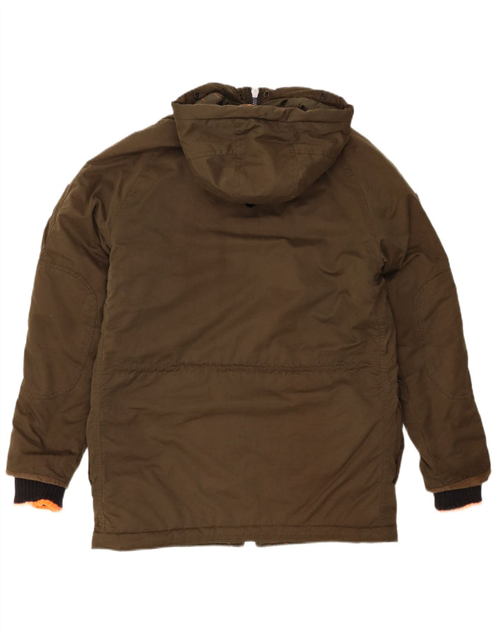 Giacca parka da uomo con cappuccio SUPERDRY UK 38 poliestere kaki medio