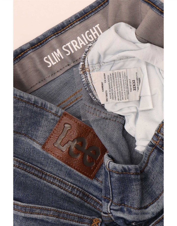 Jeans dritti slim da uomo Lee W32 L32 cotone blu