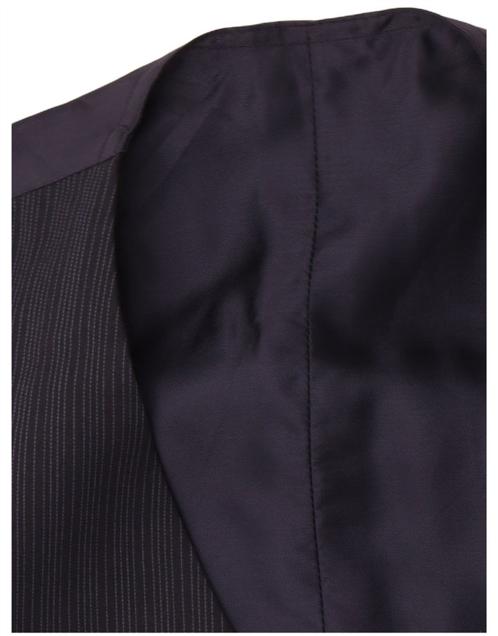 Gilet vintage da uomo piccolo gessato blu navy