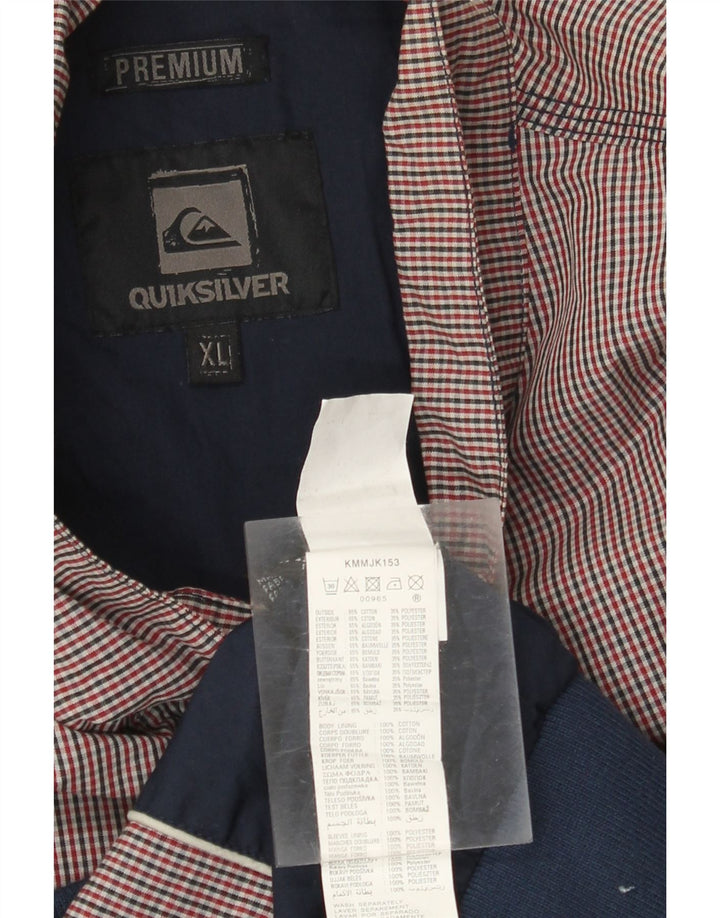 Giubbotto bomber da uomo Quiksilver UK 42 XL cotone a quadretti rosso