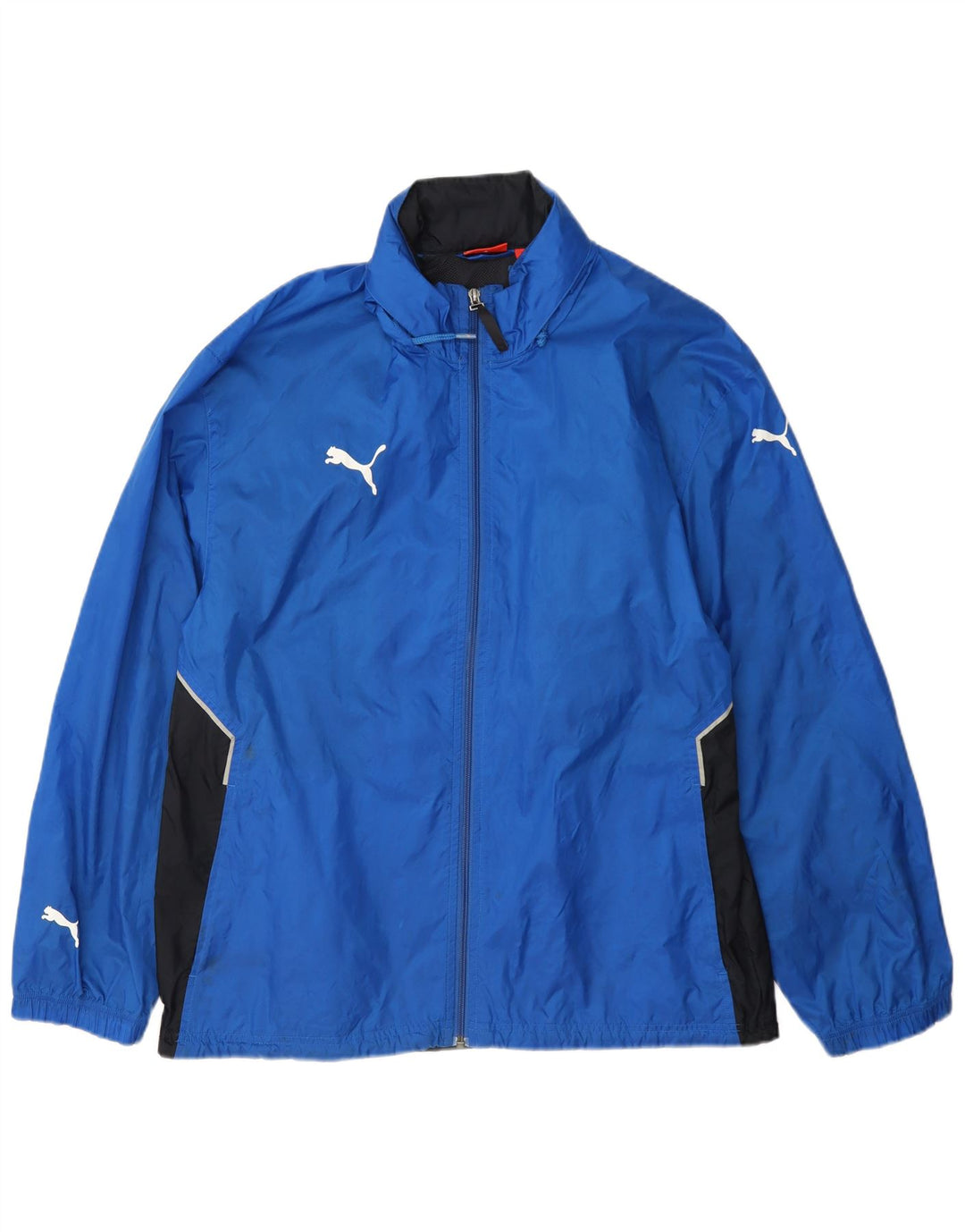 Giacca antipioggia da uomo Puma UK 38 Nylon color block blu medio