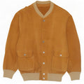 Giubbotto bomber in pelle scamosciata vintage da uomo UK 38 Marrone medio