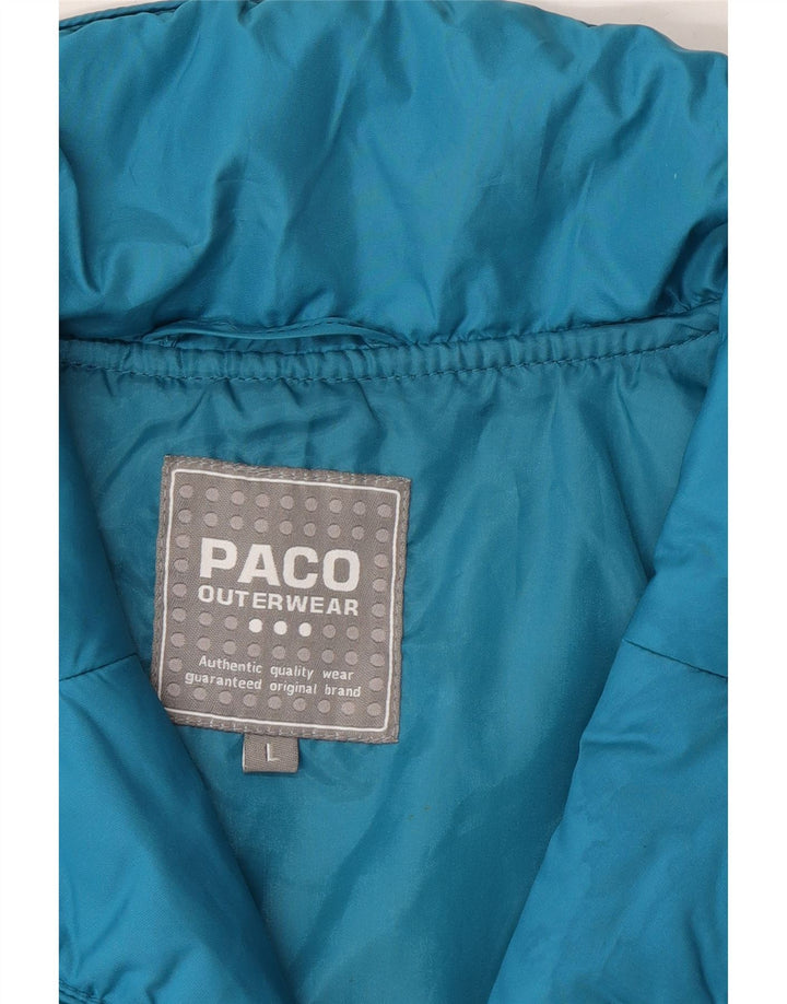 PACO Womens Padded Gilet UK 16 Large Blue Polyester Vintage Paco and Second-Hand Paco from Messina Hembry 