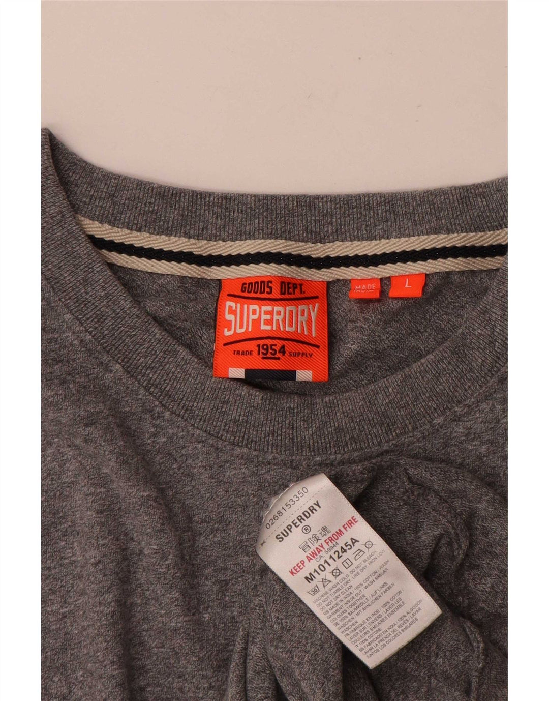 T-shirt da uomo Superdry Top Large Grigio