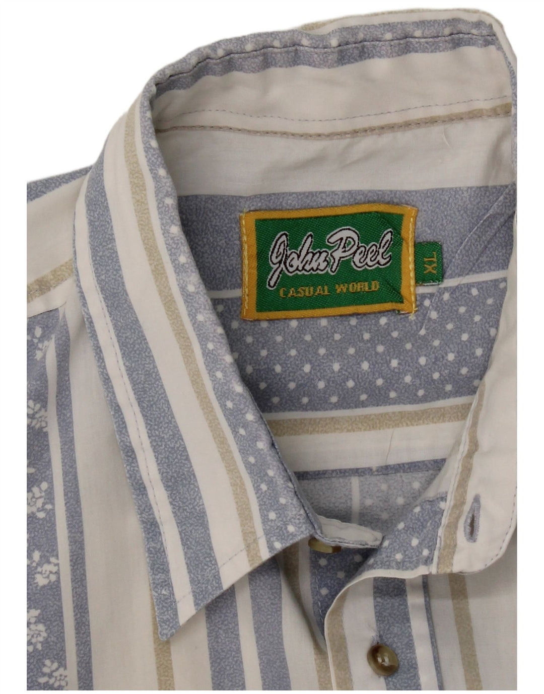 Camicia a maniche corte da uomo John Peel XL a righe blu
