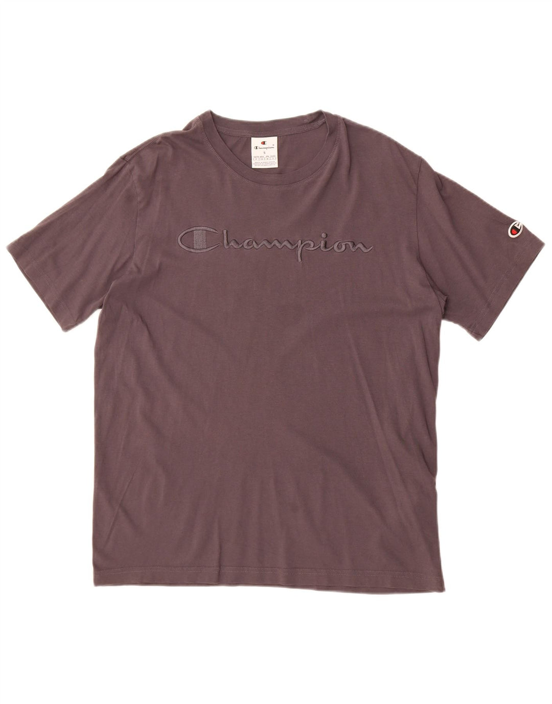 T-shirt grafica da uomo Champion Top piccola in cotone grigio