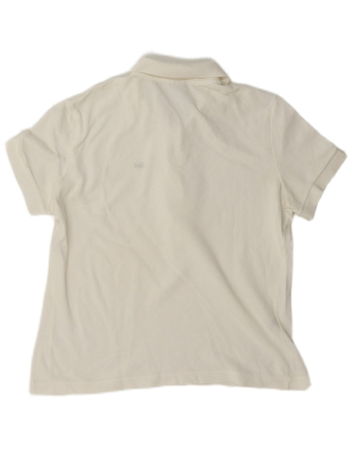 Polo da donna Lacoste taglia 46 XL in cotone bianco