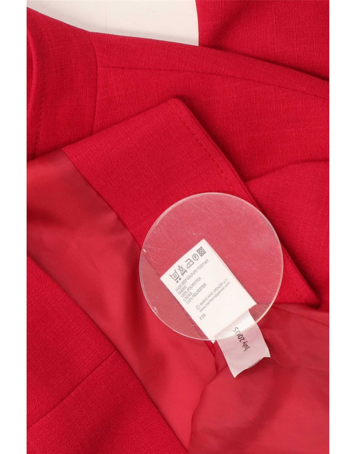 Marks & Spencer Giacca blazer a 2 bottoni da donna UK 18 XL Poliestere rosa
