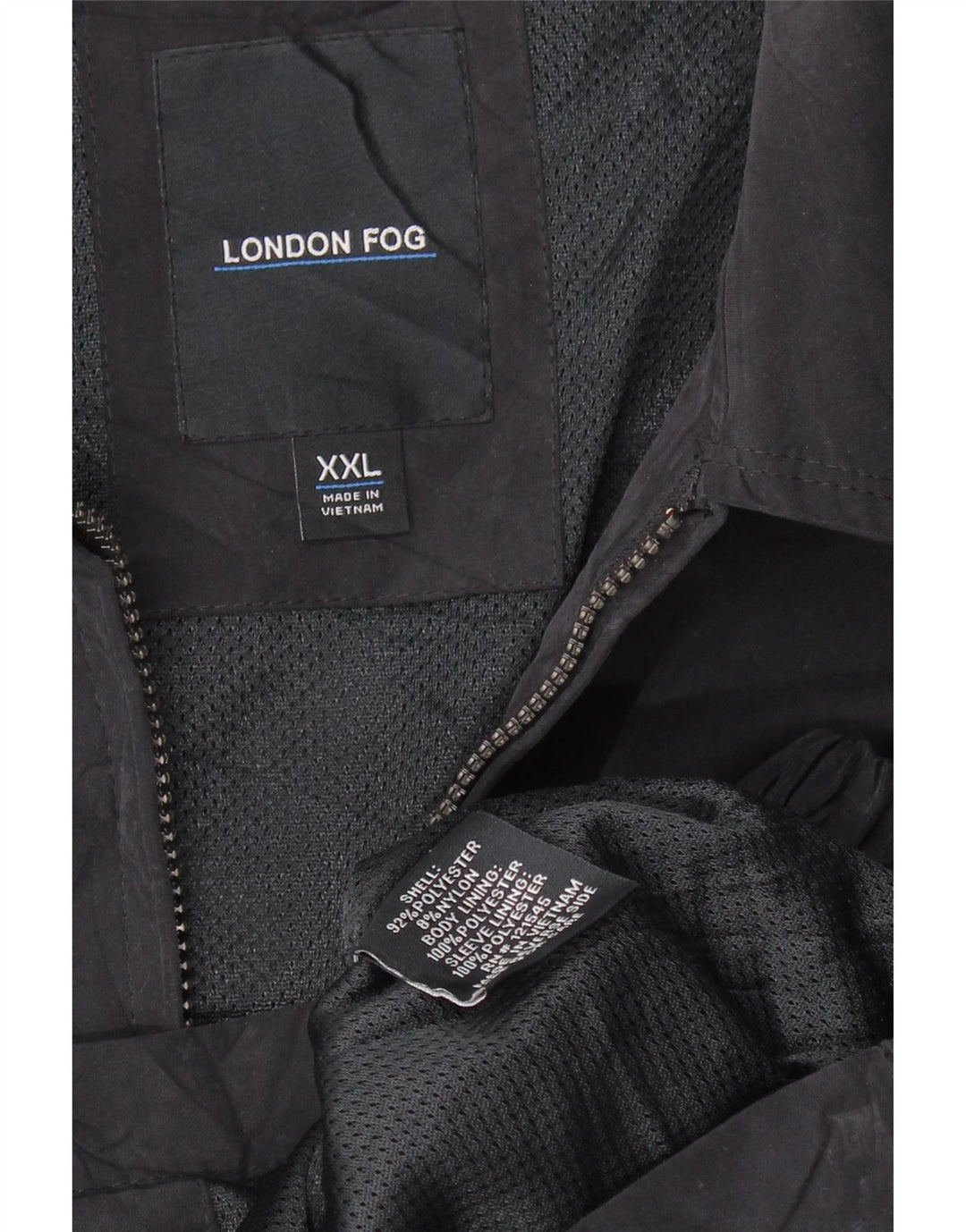 Giubbotto bomber da uomo LONDON FOG UK 44 2XL poliestere blu navy