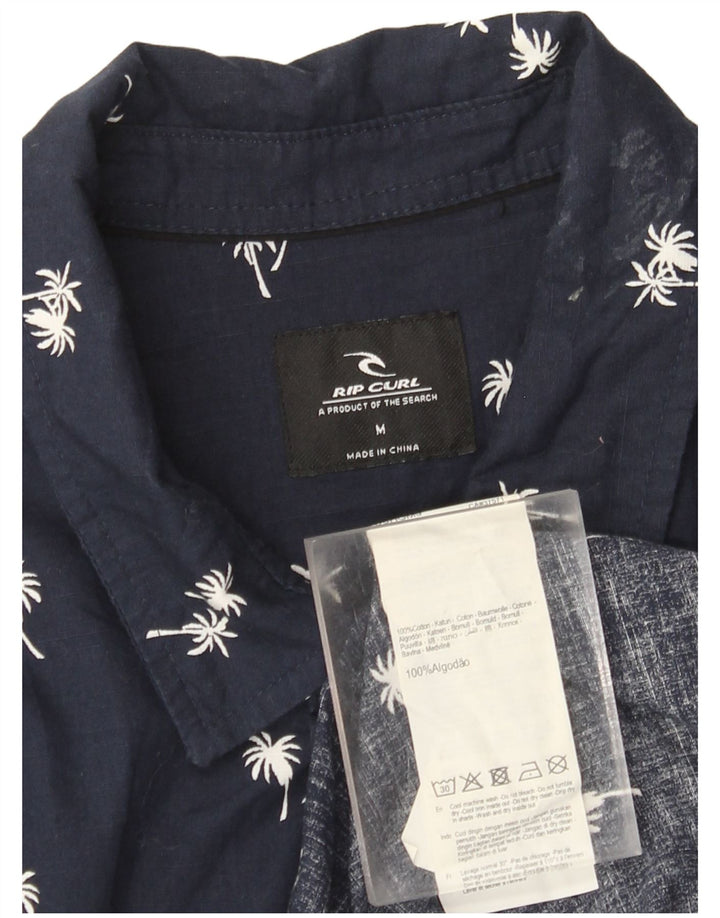 Camicia a maniche corte da uomo con motivo astratto Rip Curl, hawaiana blu navy medio