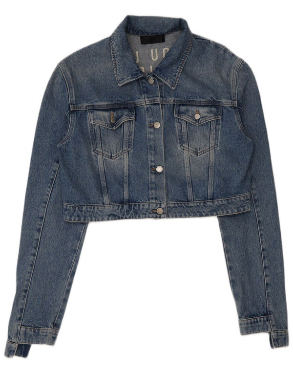 Giacca in denim con grafica corta da donna Gas UK 18 XL cotone blu