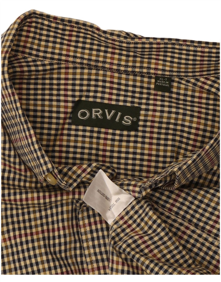 Camicia alta da uomo Orvis XL in cotone a quadretti multicolore