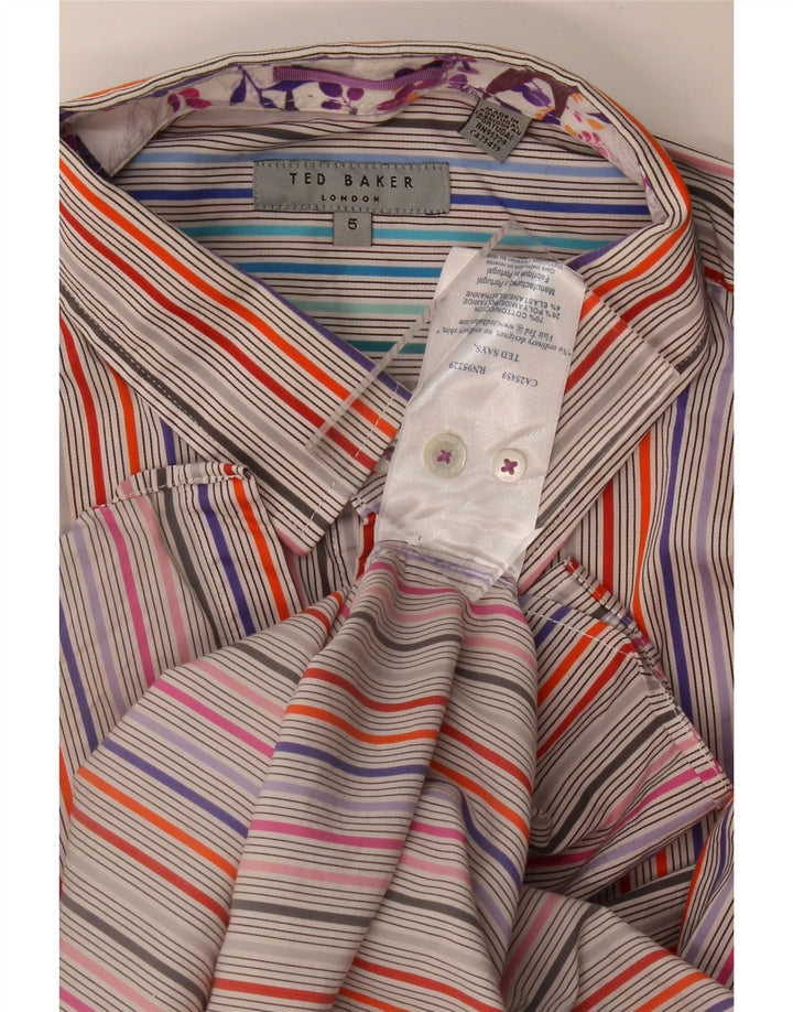 Ted Baker Camicia da uomo Taglia 5 XL Cotone a righe multicolore