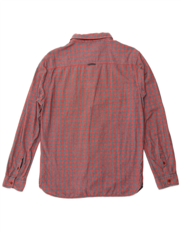 Camicia da uomo in flanella di White Stuff in cotone a quadretti rosso medio