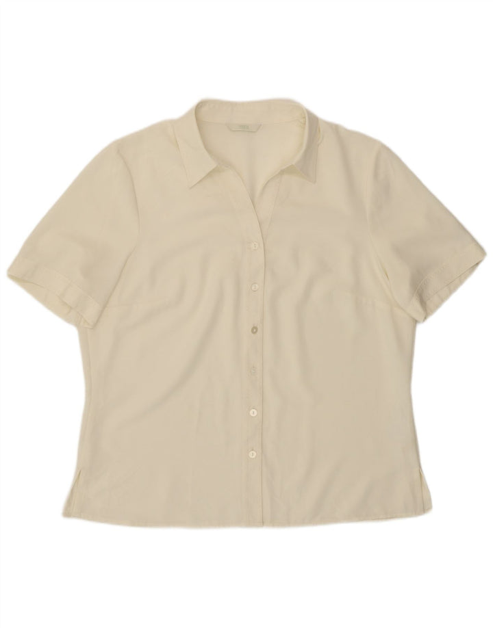 Camicia a maniche corte da donna Marks & Spencer UK 18 XL bianco sporco