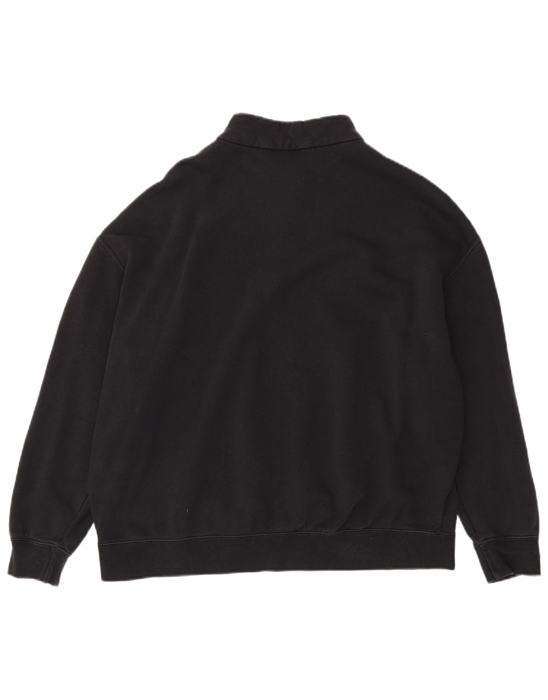Felpa da donna oversize con collo e zip Nike, maglione, UK 10, piccola, cotone nero